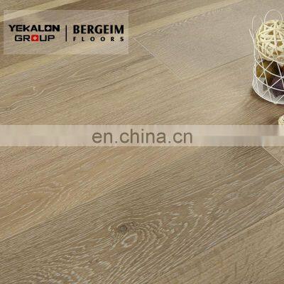 Oak White Oiled Brushed Solid Wood Flooring photo-5