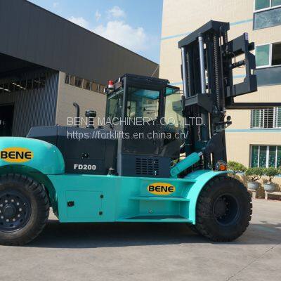 BENE 20 ton heavy duty forklift FD200 vs SANY 20 ton forklift HELI HANGCHA CPCD200 diesel forklift