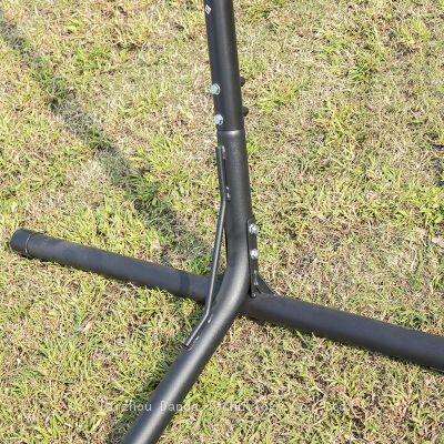 White Powder Coated Heavy Duty Outdoor Hanging Hammock Stands Garden Patio Hammock Chair Portable Household Steel Frame Rattan photo-5