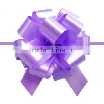 Purple solid plain ribbon pull bow for wedding car decoration or wrapping gift