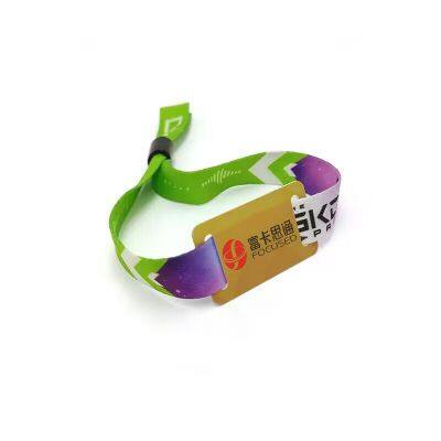 Golden Supplier NFC Event Bracelet Eco-friendly Identification RFID Wristband With Wooden/PVC Card photo-6