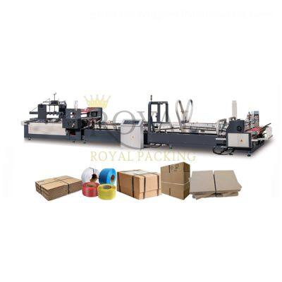 Flexo Folder Gluer (Case Maker) with Automatic Strapping machine