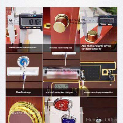 Nova mesa de escritório com design moderno, com cofre biométrico com reconhecimento de impressão digital embutido e abertura para depósito de dinheiro – Ideal para lojas varejistas e escritórios internos de hotéis (OEM disponível) photo-5