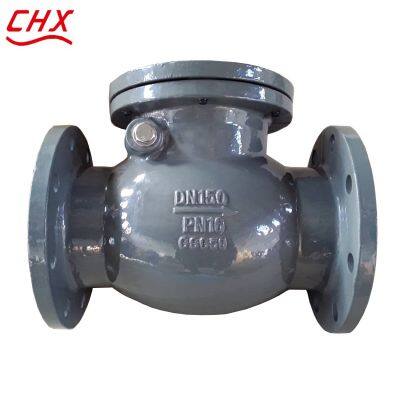 BS Swing Ball Check Valve DN250 PN16 WCB Cast Steel GG5/GGG50 Ductile Iron Flange Made in China Factory photo-6