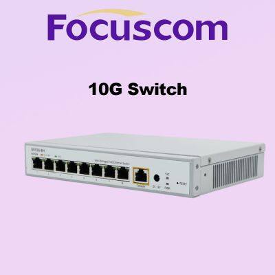 Focuscom S5720-8H L3 Managed 10G Network Switch, 8-Port 10G Base-T RJ45 Ethernet Switch, High-Performance Enterprise Core/Aggregation Layer Switch photo-2