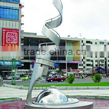 stainless steel abstract garden outdoor sculpture