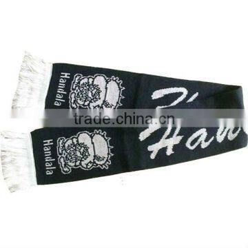 acrylic jacquard soccer scarf