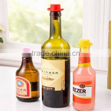 2015 wholesale colorful silicone rubber beer bottle stopper