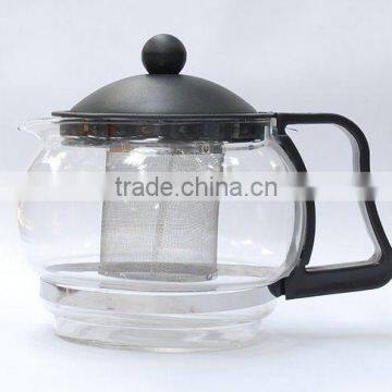 Glass tea pot with plastic handle 850ml