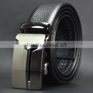 Fashion Cowhide Waistband Men's Automatic Buckle Full Grain Leather Belt