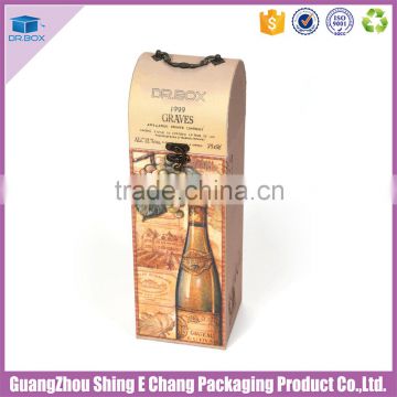 High-end customized paper wine bag in box