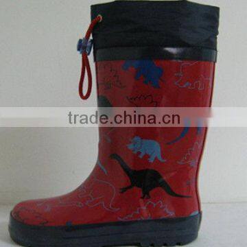 Children Dinosaur Printed Wellies Rubber Rain Boots