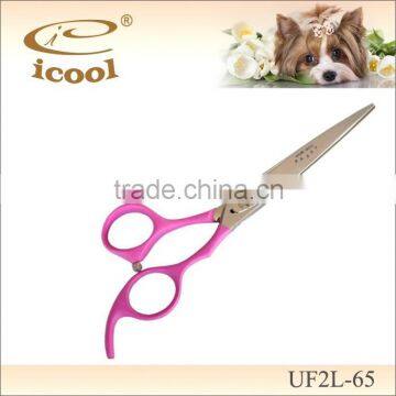 Professional Rubber Handle UF2L-65 SUS440C STAINLESS STEEL Japanese Pet grooming shears