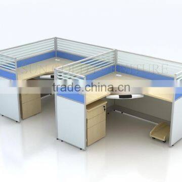 Foshan factory modular workstation,2 person computer desk (SZ-WSB341)