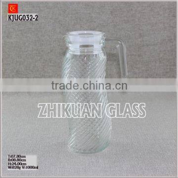 Glass Kettle with cup:Glass Flask with Lid;Glass canteen with Cup Glass Jug