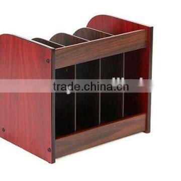 Low cost wood magazine holder floor standing display rack,desk organizer, desktop,magazine rack