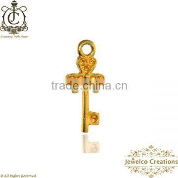 14K Yellow Gold Key Pendant, Key Pendant Jewelry, Fashionable Key Pendant, Antique Pendant Jewelry Manufacturer