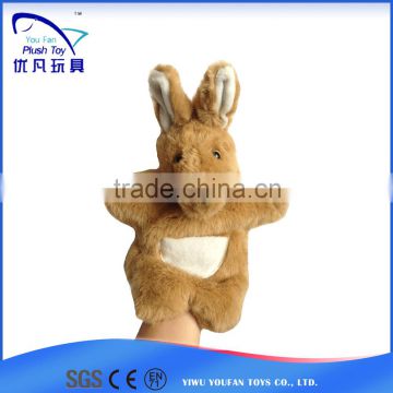 For promotion kids 26cm stuffed kangaroo soft animal baby toys hand puppet