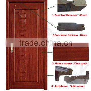 Hard Red Sandalwood Plain Wood Bathroom Door With Solid Wood photo-2