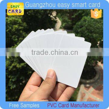 China manufacture ISO printable plain blank inkjet pvc card