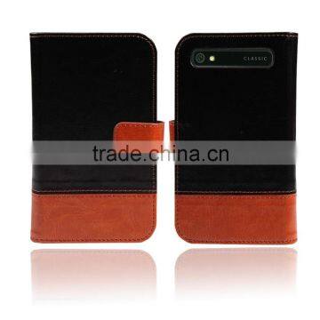 Wallet mobile phone leather case for Blackberry Classic Q20