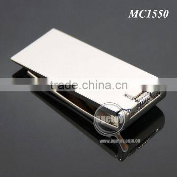 Promotional Metal Folding Square Shaped Blank Metal Spring Zinc Alloy Casting Money Clip photo-4