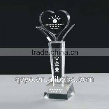 2013 Hot sale heart shaped acrylic award QCY-057 in China