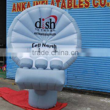 Gray inflatable model dish for commercial