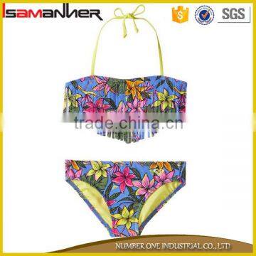 Secy triangle girl bikinis sexy girl bikini kids swimming suits with halter                        
                                                                                Supplier's Choice