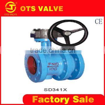 BV-LY-0047 flex wafer flanged butterfly valve gear operated