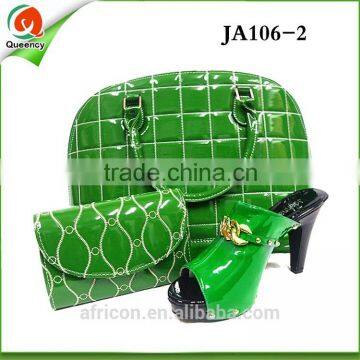 Sexy perfect ladies slippers matching bags JA106-2 green