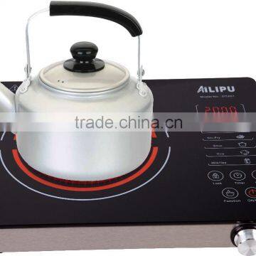 Kitchen Appliance Stainless Steel Body Sensor Touch EGO Ceramic Furnace Hot Pot 2000W Infrared Ceramic Cooker