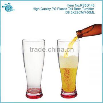 18oz-Clear Plastic Beer Mugs