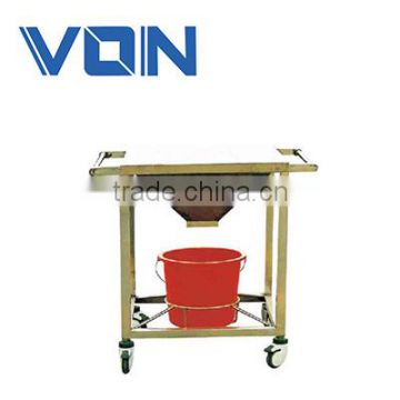 Stainless steel trolley for debridement,hospital trolley,stainless steel waste trolley