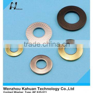 NF E25-511 colored zinc contact check washers