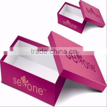 Customized paper type shoes box square hat box made in China