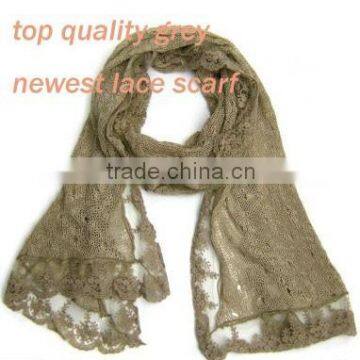Hot Sale the Most Popular Long Wave Lace Scarf Quality Choice photo-3