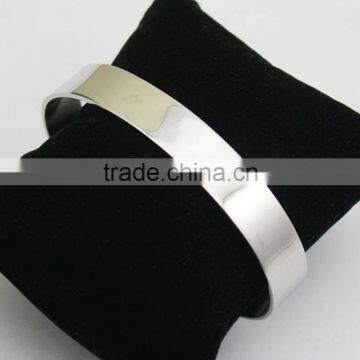 High Quality Blank Silver Thin Cuff Stainless Steel Bracelet