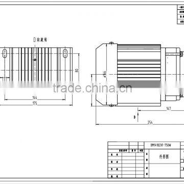 500W DC Brushless Motor ,electric Tricycle,48v dc Motor With Gear photo-5