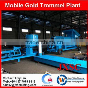 40T/H mobile gold wash plant for gold recovery