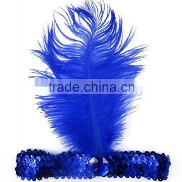 1920S feather flapper headpiece gatsby charleston fancy dress costume accessory