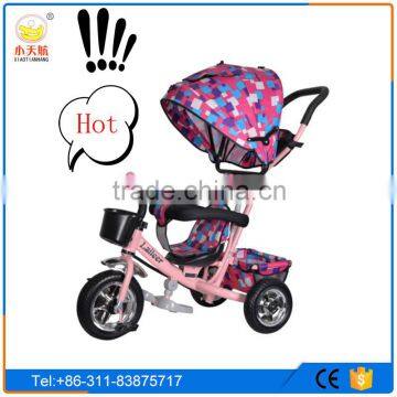 Hot selling metal frame Children Tricycle with canopy /Baby Carrier Tricycle with 4 in 1