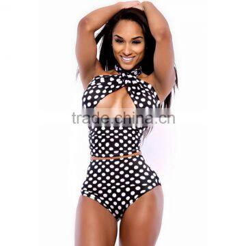 Vest style Leopard split swimsuit Children's Swimwear