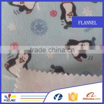 100% cotton cartoon print flannel penguin fabric