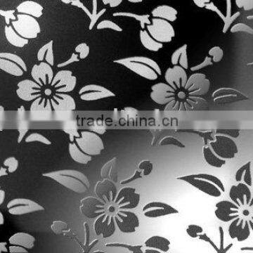 Etched decorative stainless steel sheet