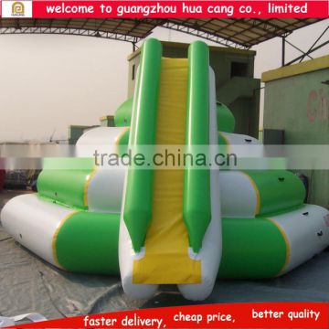 Commercial lake inflatable water slides slide on aqua park