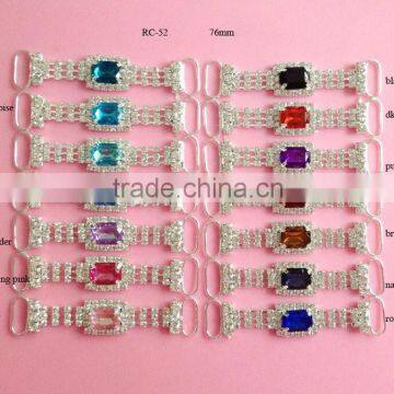 Stock hot selling Factory price rhinestone connector for headband/hairwear(RC-52)