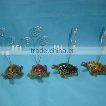 Resin turtle decorative name card holder