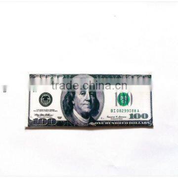 Promotional world famous currency printing wallet wholesale