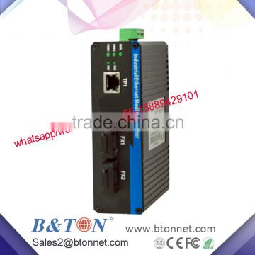 10/100M Industrial Fiber Switch 2Fiber port +1Rj45